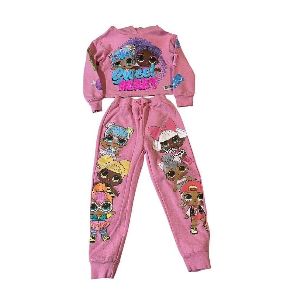 LOL Surprise Girls' Pullover Hoodie & Fleece Sweatpants Set 6/6x Pink Sweetheart